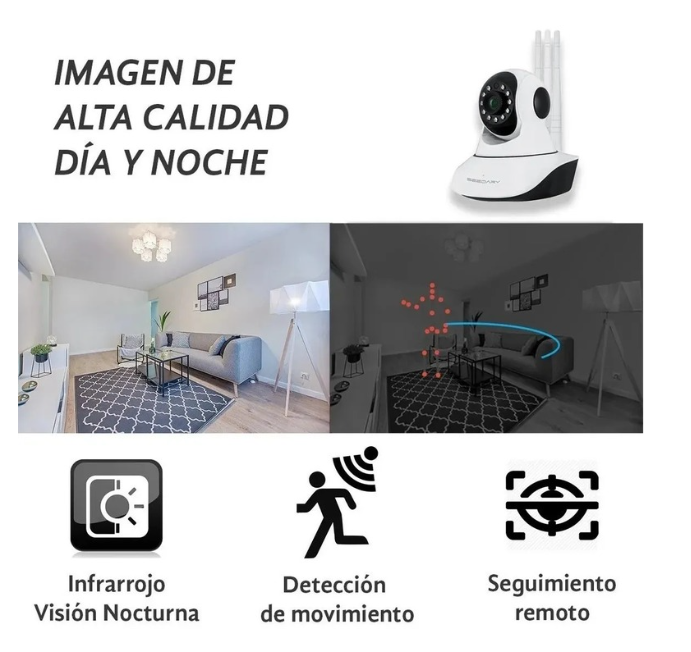 Vigilant Pro Cam - Cámara de seguridad 3 antenas